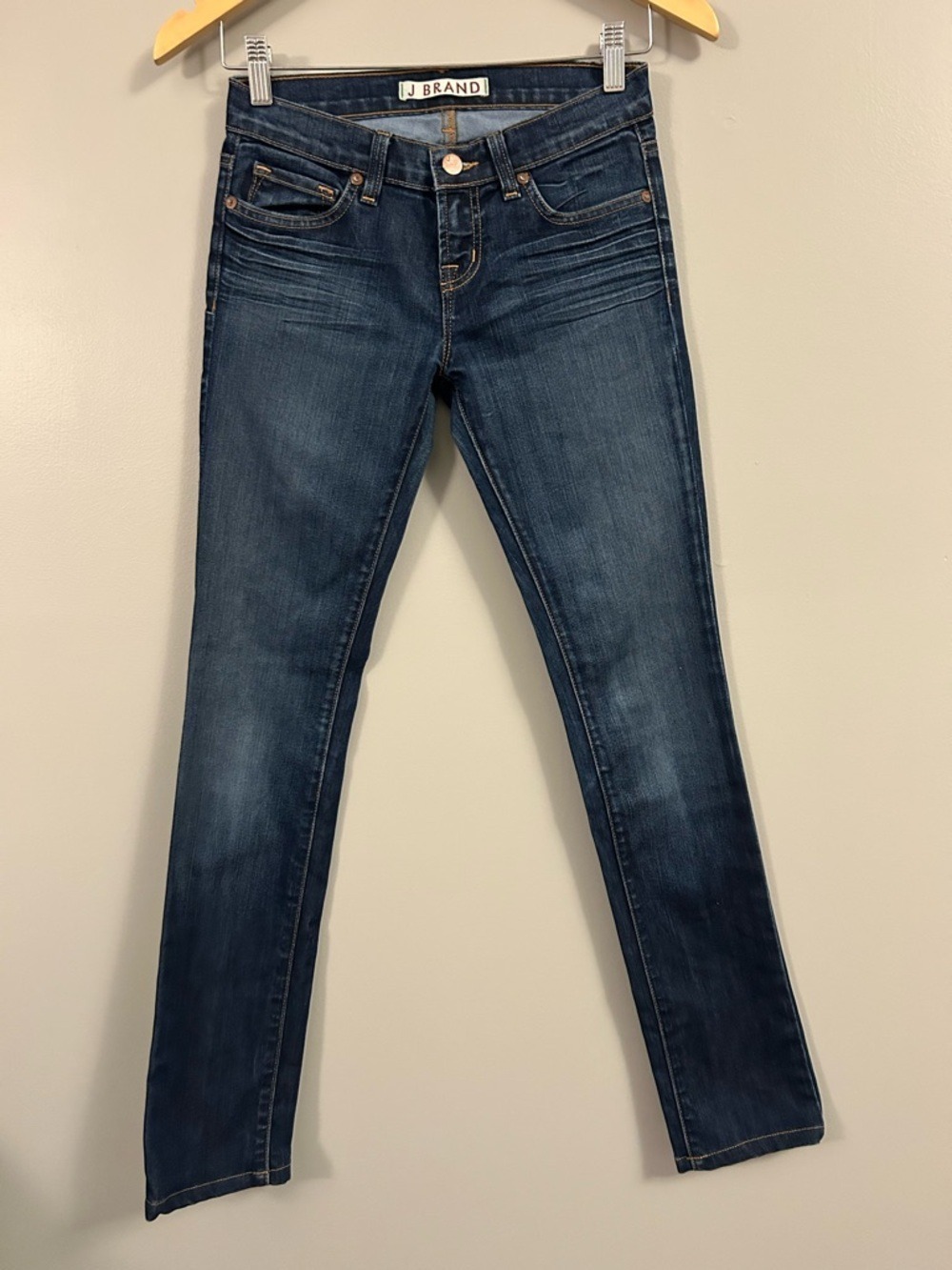 J Brand Women's Dark Blue Pencil Leg Skinny Jeans Size 24